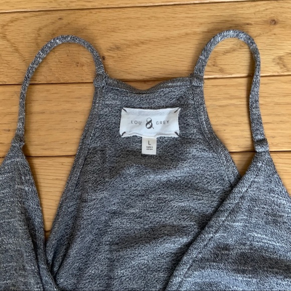 SOLD Lou & Grey Strappy Racerback Grey Jumpsuit L - Picture 4 of 5